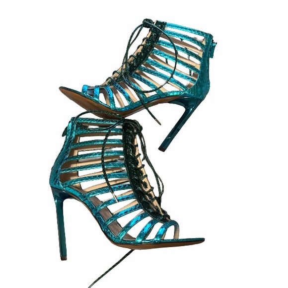 Roberto Cavalli Shoes - Roberto Cavalli Leather Gladiator Cage Heel Stiletto Size 40/US 9.5-10